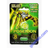 Poseidon Platinum Pill Green 10000 Sexual Supplement Capsule